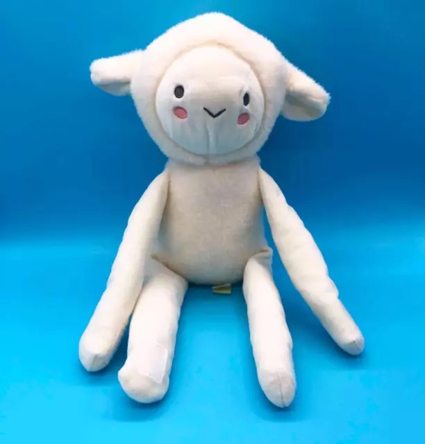 MTY Int'l 18" Cream Baby Lamb Hugging Plush Lovey Rattle Stuffed Animal So Soft