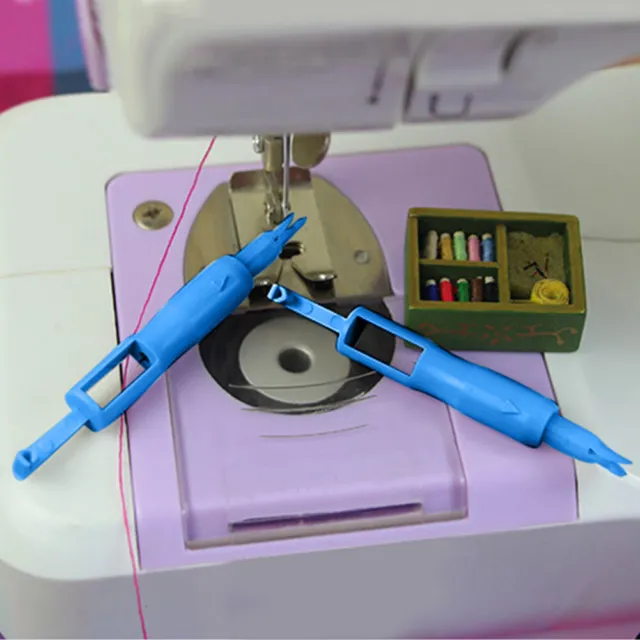 Agujas metálicas enhebrar agujas Manual compacto enhebrador gasa ropa agujas de