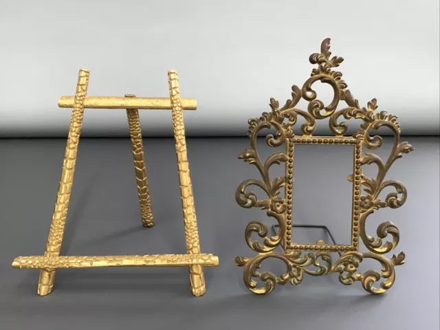 Brass Photo Vintage Frame Lot Of Two