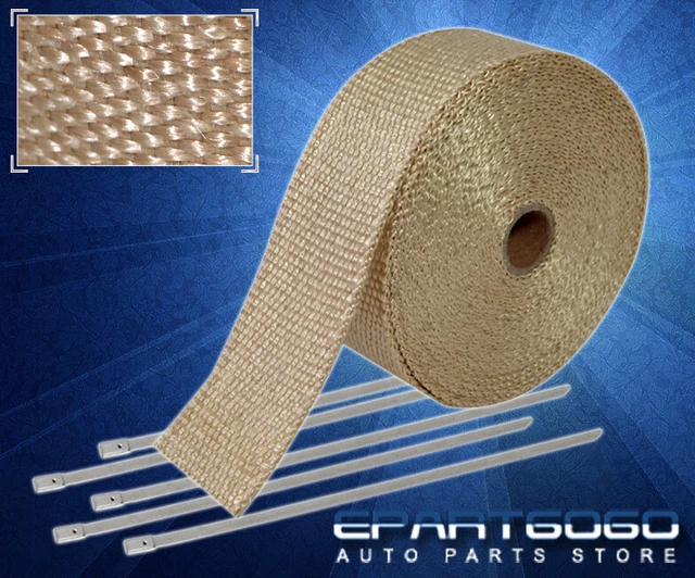 10M Header Manifold Engine High Temp Heat Fiberglass Heat Wrap Titanium