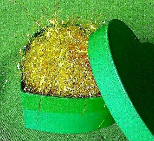 (390,--€/kg) 5 g Deko Glitzer-Gras gelb-irisierend : Basteln, Verpacken, Deko