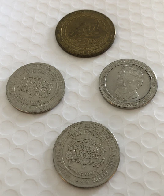 Vintage Laughlin Golden Nugget Avi Riverside Resort Casino Chip Token Lot $1 $5