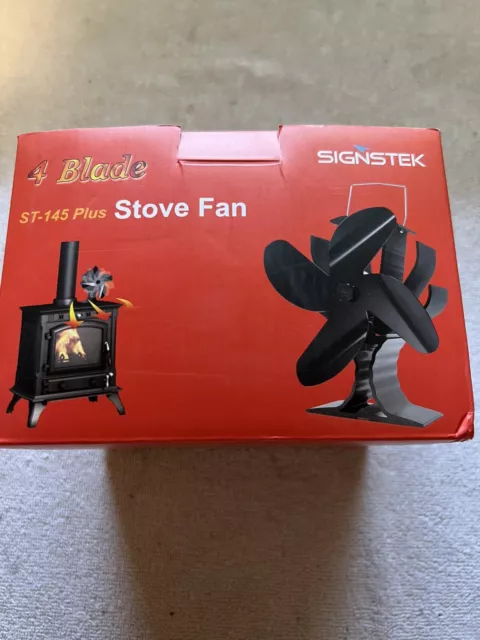 Signstek Heat Powered Wood Stove Fan for Wood/Log Burner/Fireplace/Heater, Non E