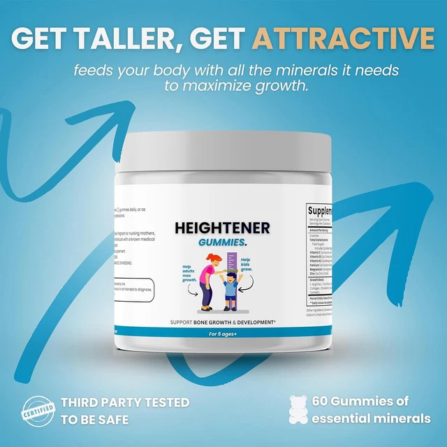 1/2/3PCS* HEIGHTENER GUMMIES - Natural Height Growth Supplement for ...