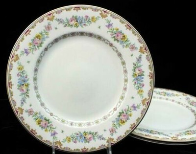 Ancien Edwin Knowles Mode Dîner Assiettes 1935 Ensemble 3 