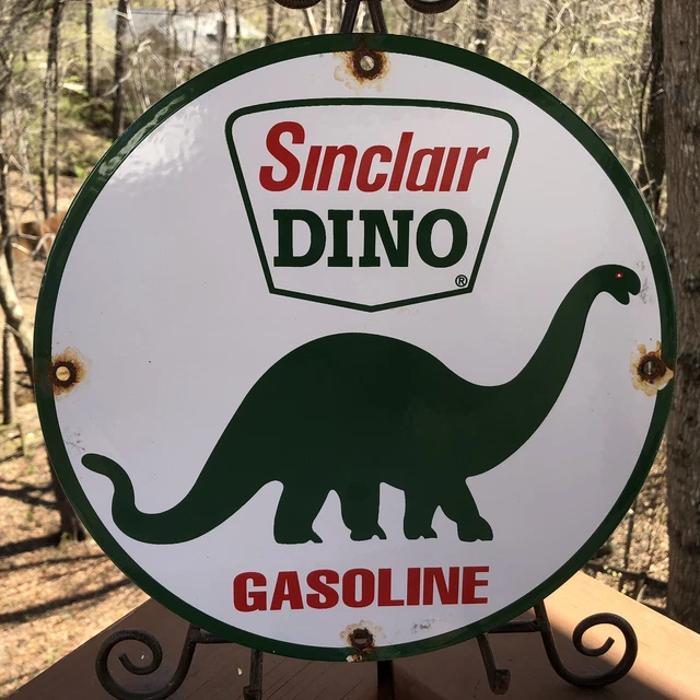 Vintage Sinclair Gasoline Porcelain Gas Pump "Dino" Advertising Sign