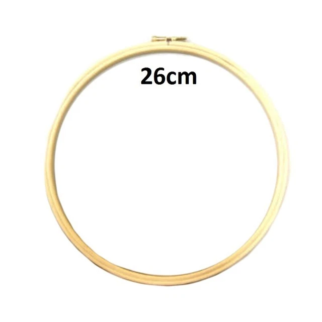 5 Cornici Per Ricamo In Legno Finto - Cerchio 10cm, Plastica Flessibile, Per Punto Croce E Hobby - Foto 4