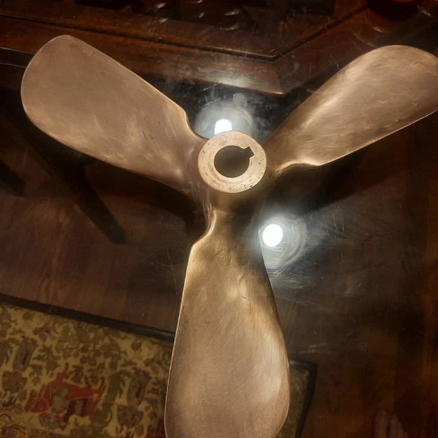 Campbell Sailer 13" Diameter  6.5 P.  SAE 1" Shaft 3 Blade  Sailboat Propeller.