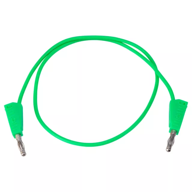 R-TECH 524594 Test Lead 50cm 4mm Stackable Plugs Green, 15A 30VAC/60VDC
