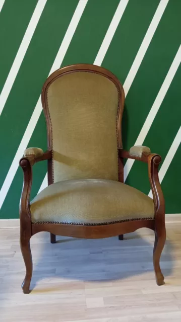 Antique Louis Philippe Voltaire Lounge Chair Sessel  Vintage Möbel