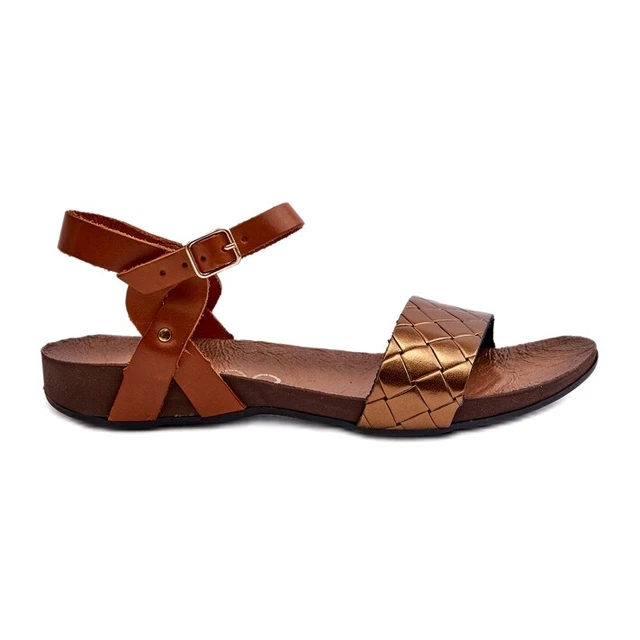 Piatto Color Rame SANDALI PIATTI IN pelle color rame Zazoo EUR 70,12 - PicClick FR