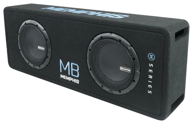 Memphis Audio MBE8D2 700w RMS Dual 8" Loaded Car Subwoofers in Sub Box Enclosure