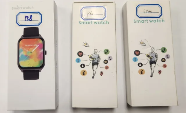 Lot Of 7 Various Smart Watches Fitbit Itouch Easyfit Fitness