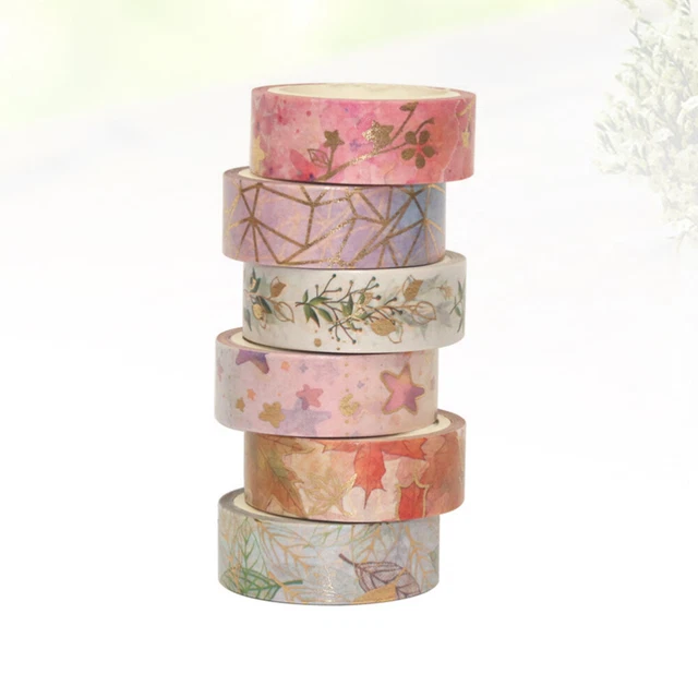 6 Rolls Ruban Washi Large Ruban Washi De Fête Embellissements De Fleurs Décorer