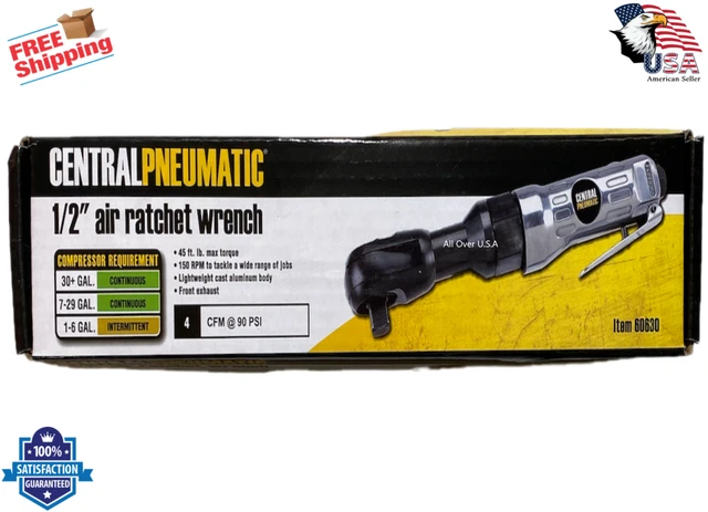 CENTRAL PNEUMATIC 1/2 in. Air Ratchet Wrench Save time removing and replacing