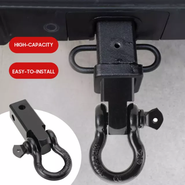 Trailer Shackle Hitch Receiver D-shaped Shackle for Trailer Towing 2" x 2" hitch