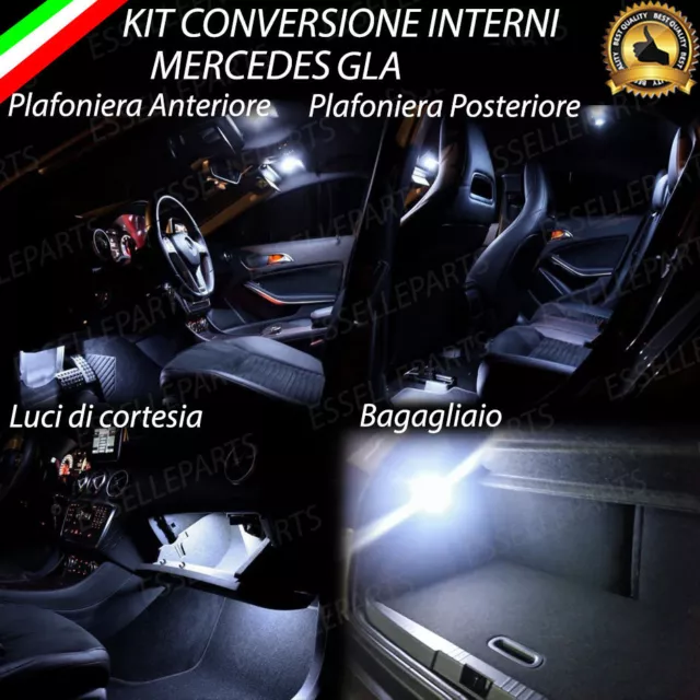 Kit Full Led Interni Mercedes Gla Kit Completo + Luci Vano Piedi Canbus No Error