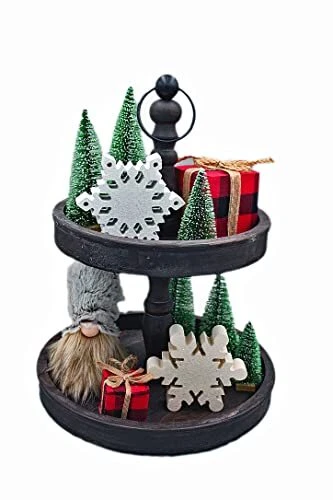 Christmas Tiered Tray Decor Bundle 11 Pieces - Christmas Tiered Tray Decorati...