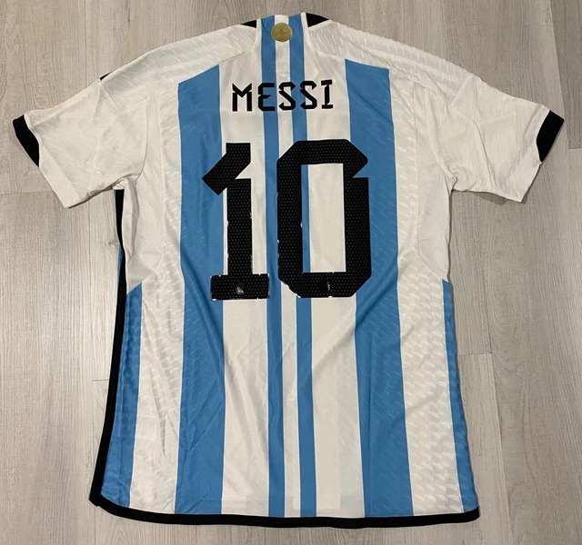 Messi Adidas Argentina 2022 Home Authentic Player Issue Shirt Jersey Hf2157 Sz M