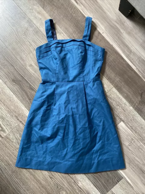 NWT Jcrew Womens Dress 00 Style A0322 Aqua Sleeveless Short 3