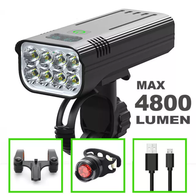 Bicycle Light 4800 Lumen USB Chargeable Rainproof MTB Bike Light Set