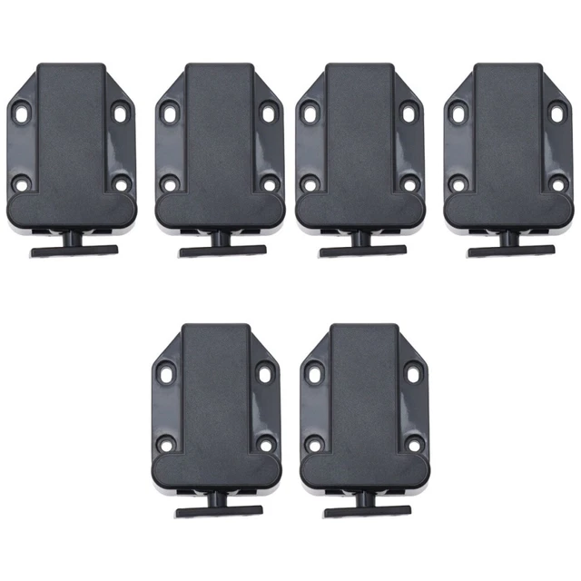 6 Pcs Cupboard Door Closer Self-locking Door Catch Kits Wardrobe