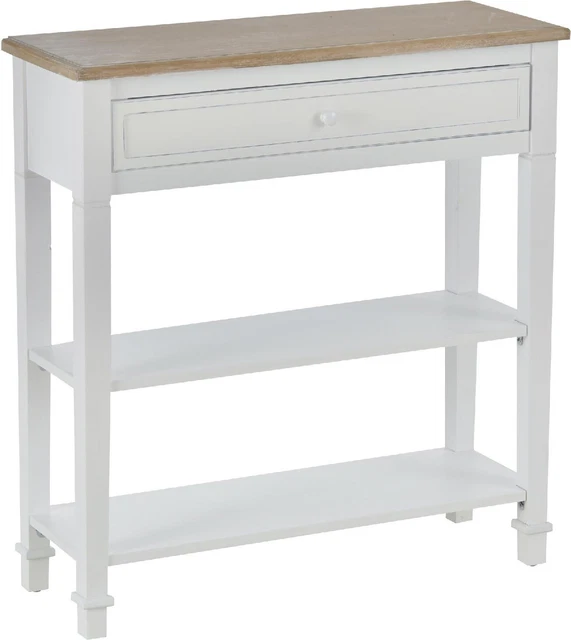 Yaheetech Tavolo Consolle Da Ingresso Mobile Da Soggiorno A 2 Ripiani Tavolino Stretto Credenza 106 X 35 X 80 Cm Bianco 48269204