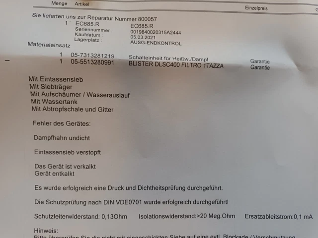 DeLonghi Espressomaschine DEDICA Style EC 685.r rot, vom Profi instandgebracht 13
