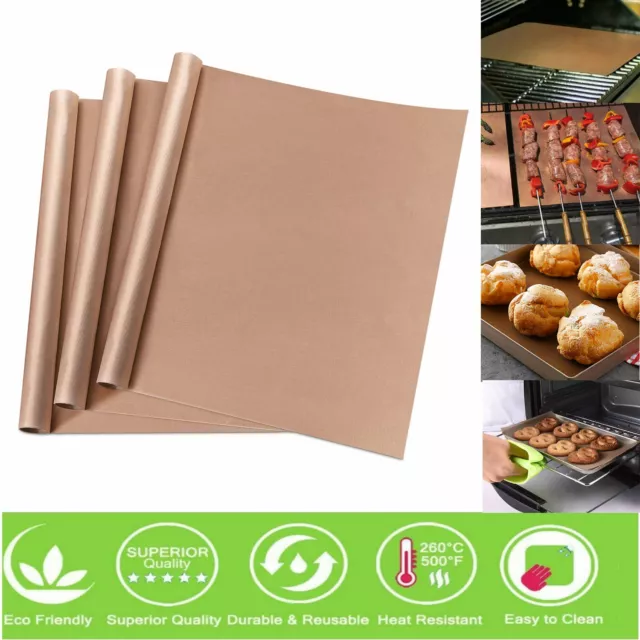 Heavy Duty Teflon OVEN LINER Protector Sheet Mat Non Stick Reusable Cooker BBQ