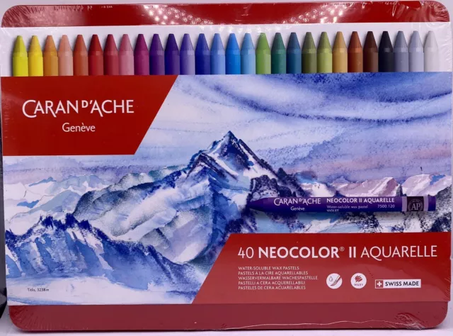 Caran d'Ache Neocolor II Aquarelle Water Soluble Wax Pastels