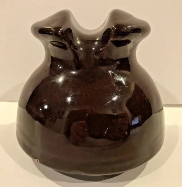 Large Brown Porcelain Ceramic Insulator Screw On Threaded