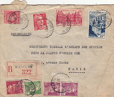 Lettre Recommandé Maroc Boucheron Perlé 1949  Cover 