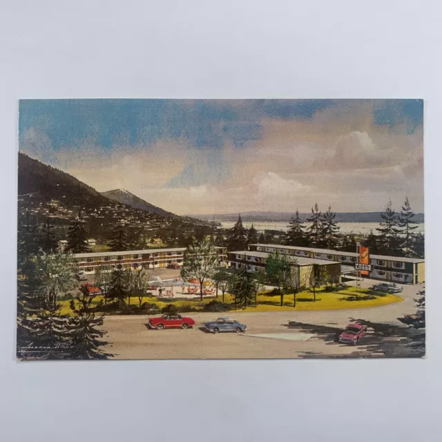 Postcard Canada Vancouver British Columbia Maples Motor Lodge 1972 Chrome Posted