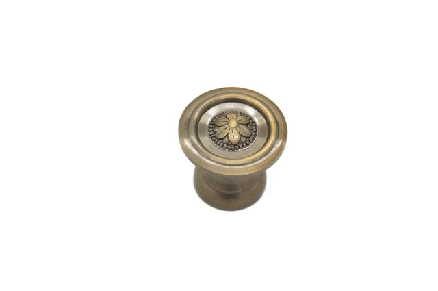 1" Victorian Drawer Knob Furniture Drawer Knob Cabinet Knob Solid Brass Antiqued