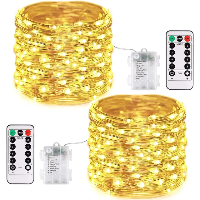 LED Copper String Fairy Lights Timer Indoor Outdoor Patio Garden Christmas Decor