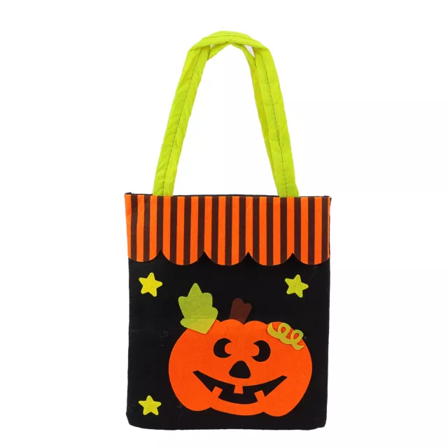 (calabaza) Bolsas de Halloween de Crisista de tela no tejida Halloween Bolso de mano grande bruja