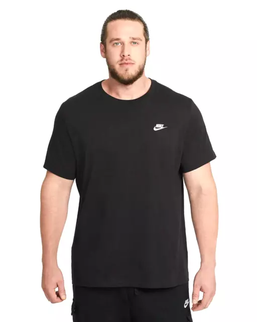 Nike Mens Sportswear Club T-Shirt in Black/White, Size 3XL & 4XL , AR4997-013