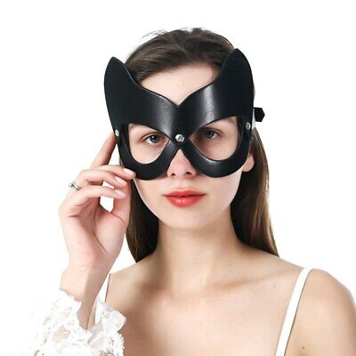 Sexy Cat Women Leather Eye Mask Venetian Masquerade Costume Halloween w/ Buckle 2