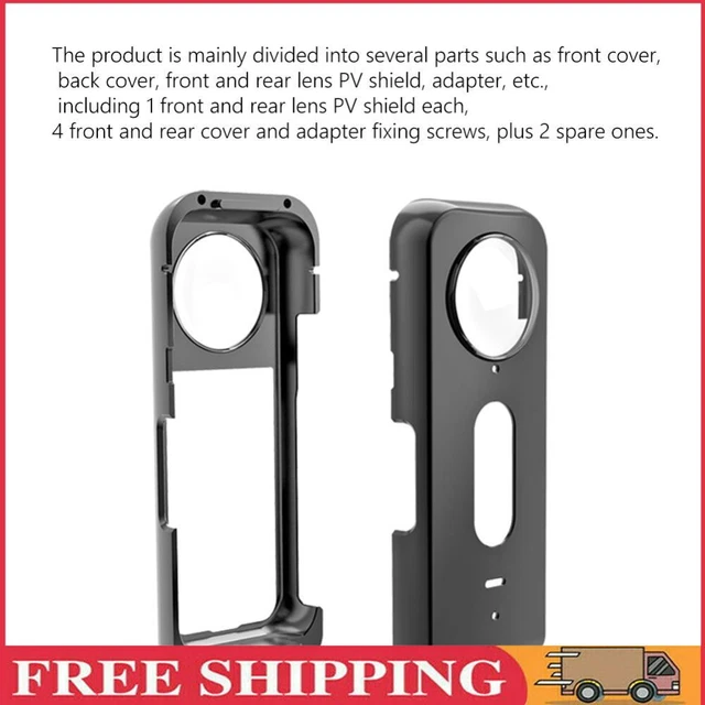 Metal Rabbit Cage Cover with Screws Protective Cover Shockproof for Insta360 X3