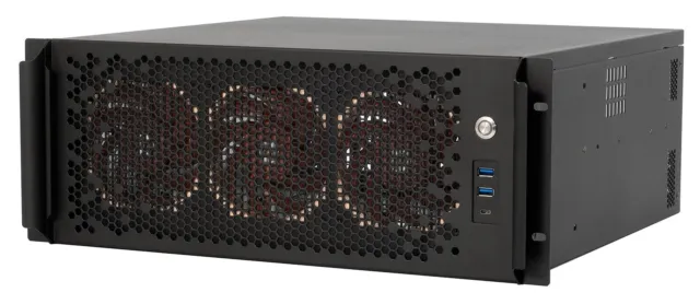 Sliger CX4170a	17" deep 4U with 360mm AIO and HDD storage