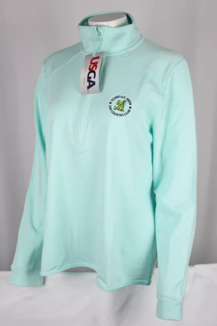 Vineyard Vines Womens Pescadero 1/4 Zip The Country Club 122nd U.S. Open Logo LG