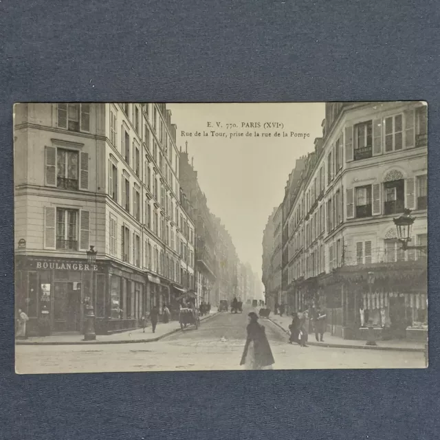 CPA Carte Postale Ancienne Paris - Rue De La Tour, Prise De La Rue De La Pompe