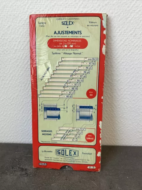 ancienne brochure le micrometre pneumatique Solex curseur ajustement vintage