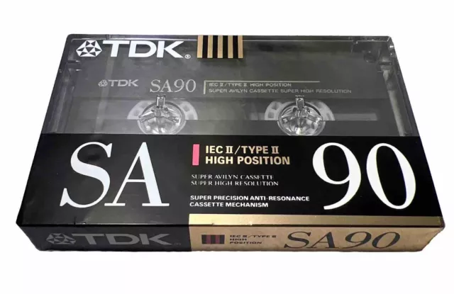 TDK SA 90, High Position, IEC II, Type II, NEU & OVP, Tape, Kassette, Audio