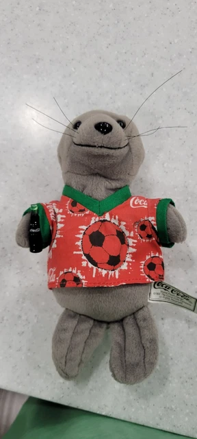 Coca-Cola Seal Bean Bag Plush Collectible 1999 Soccer Shirt,collectors,vtg,great