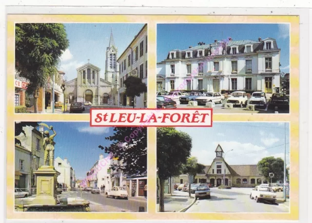 Cpsm 95320 Saint Leu La Forest Church Station Hotel De City Place Of La Forge