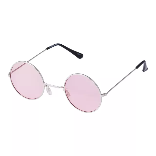 Small Pink Lens John Lennon Style Round Sunglasses Adults Mens Womens Glasses