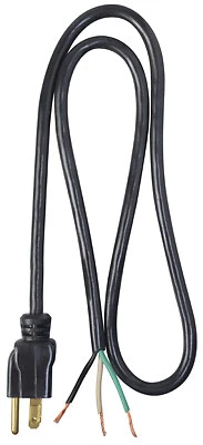 Master Electrician 09703ME 16-3 Power Replacement Cord - 3 ft.