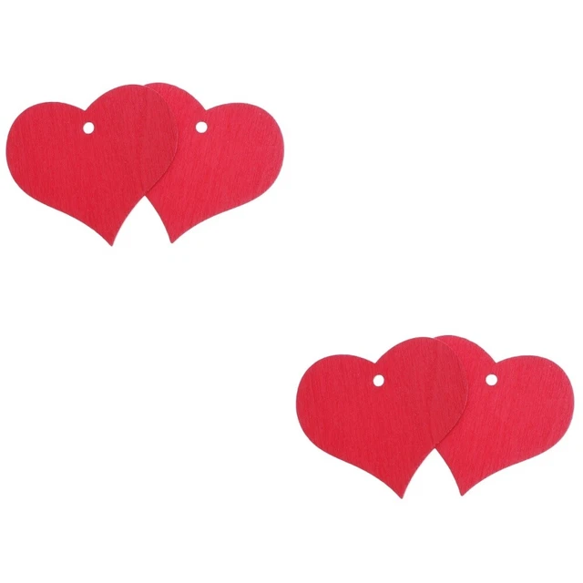 200 piezas Colgante Corazón Madera Formada Corazón Artesanía