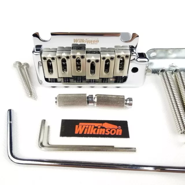 Wilkinson Tremolo System Bridge WOV08 2 Post Point Chrome Fit ST Other Guitar